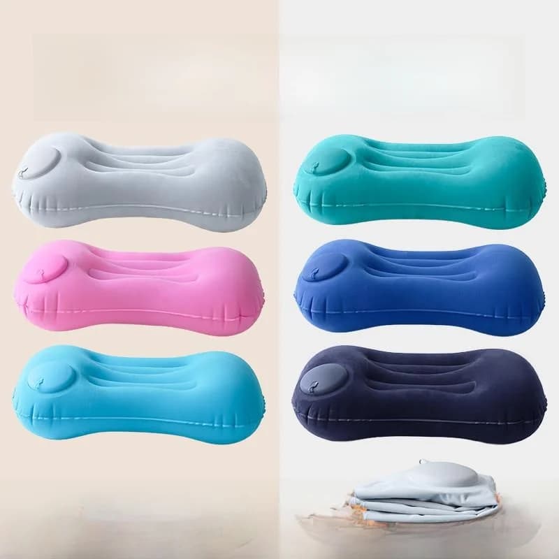 Cuscino Lombare Gonfiabile Portatile da Viaggio, Supporto per la Schiena, Cuscino per Riposo, Cuscino per Dormire in Auto, Pieghevole