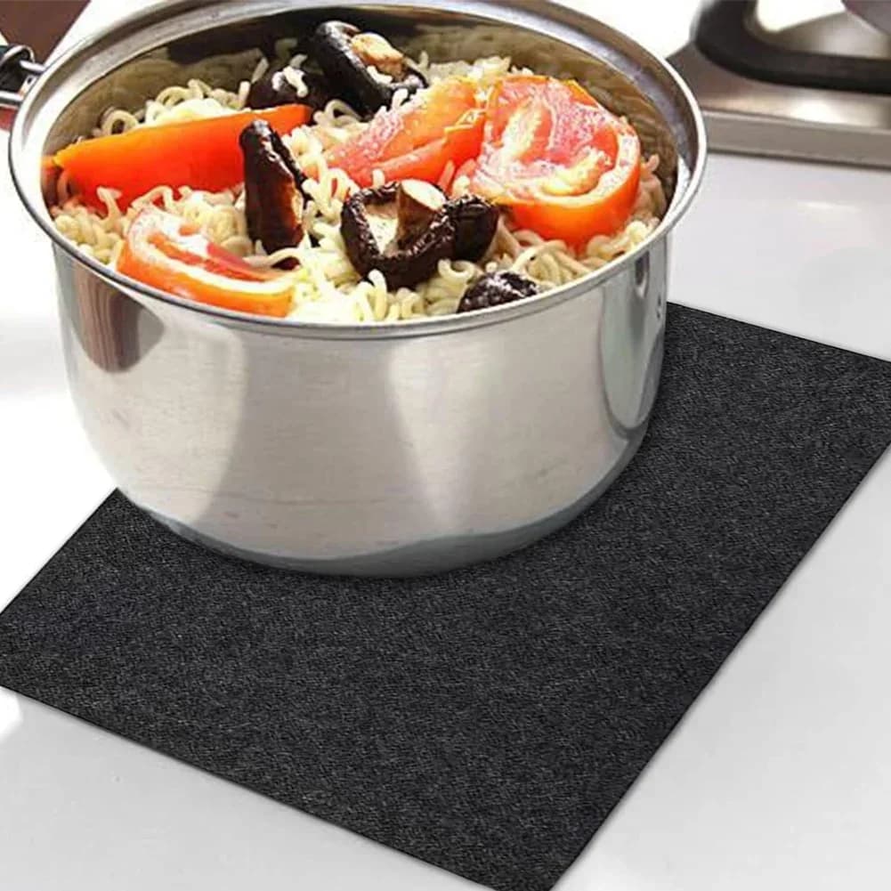 Set of 2 Anti-slip Carpets in Air Fryer Felt, Thermal Protection for Kitchen, Dark Grey, Floor Protection Cooking and Oven, Kitchen Tools