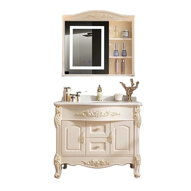 Good Quality Modern Design Wash Basin Bathroom Furniture Bathroom Cabinet Combination Set with Mirror Cabinet