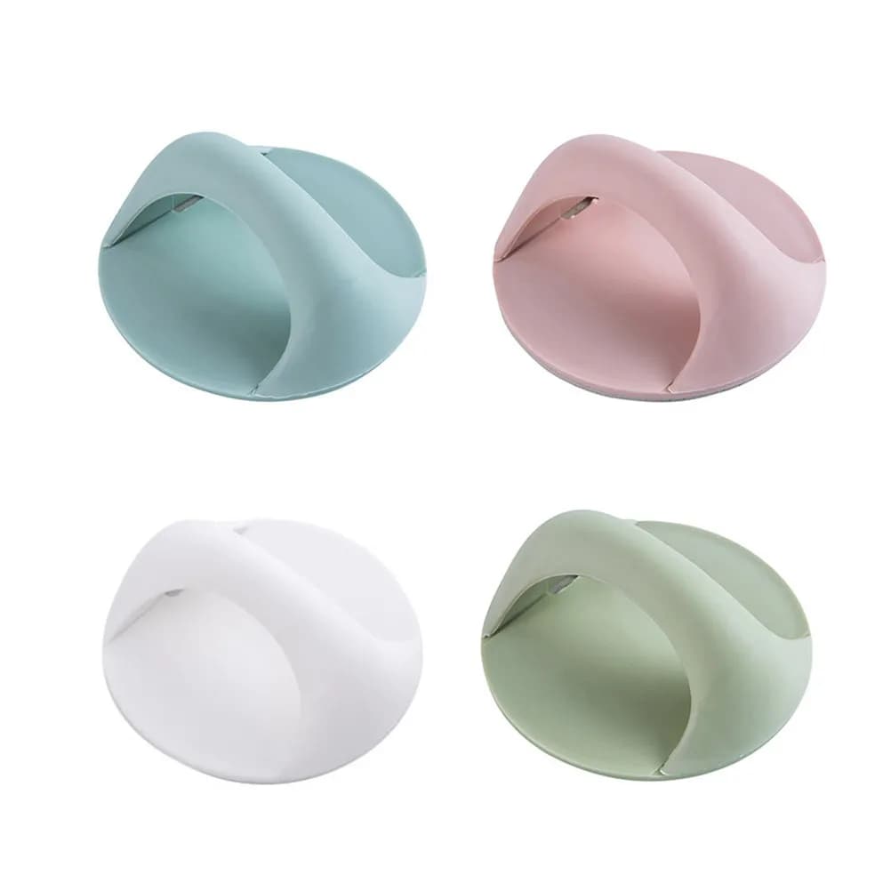 Maniglie per armadietti in tinta unita, 4 pezzi, pomelli per cassetti in plastica, installazione facile, maniglie multifunzionali per cassetti da cucina