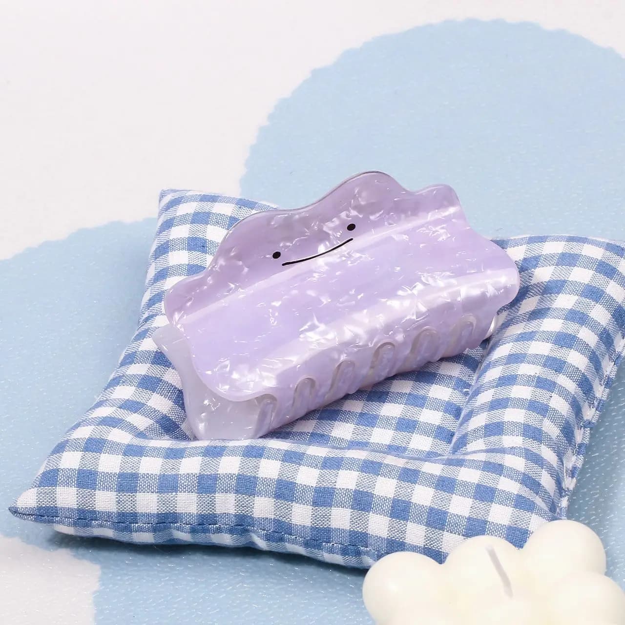 Pokémon Ditto Hair Clip Purple Cute Girl Bun Hair Clip Back of Head Hair Accessory Clip Cartoon Fun Friend Gift