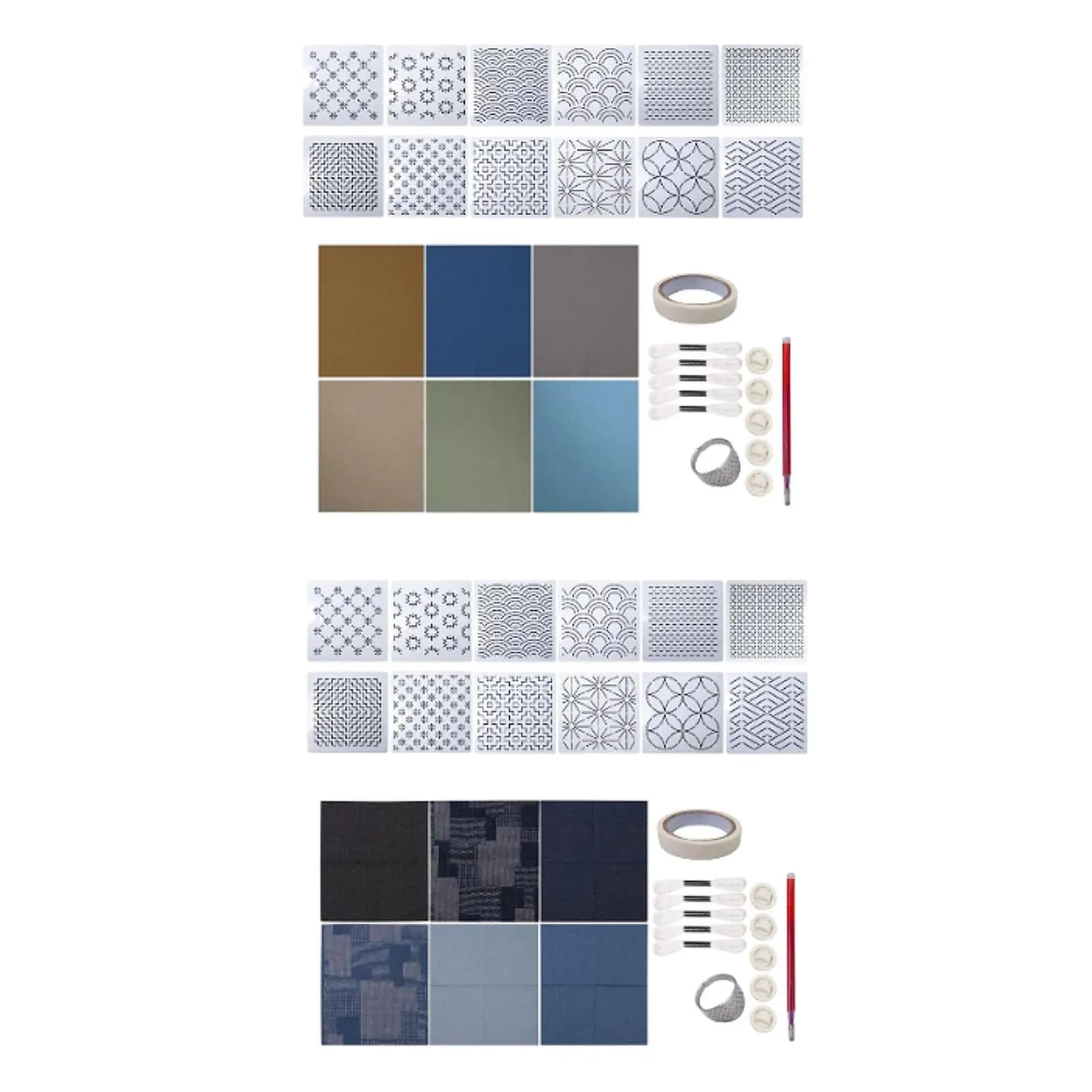 Kit da Cucito Giapponese per Punto Croce, Set Comodo con Ditali, Materiali e Strumenti per Punto Croce, per Vestiti, Fai da Te, Sottobicchieri, Arti e Mestieri