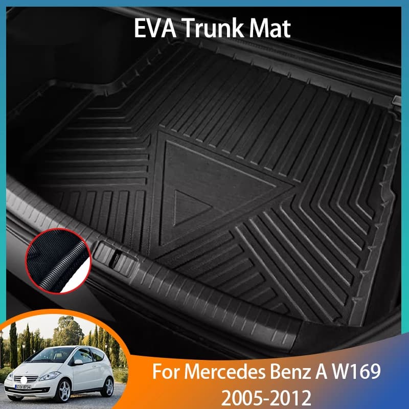 For Mercedes Benz A W169 2005~2012 Accessories Auto Trunk Mat Floor Tray Liner Cargo Boot Carpe Waterproof Protective Storage