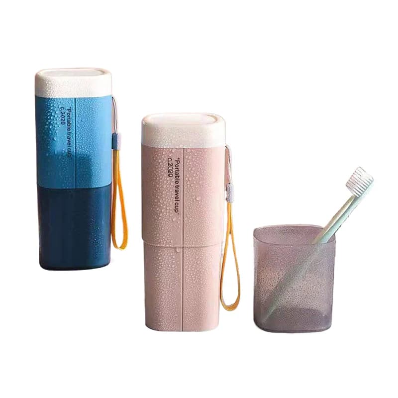 Porta Spazzolino e Dentifricio da Viaggio, Scatola Portaoggetti Portatile, Organizzatore per Accessori da Bagno e Viaggi all'Aperto