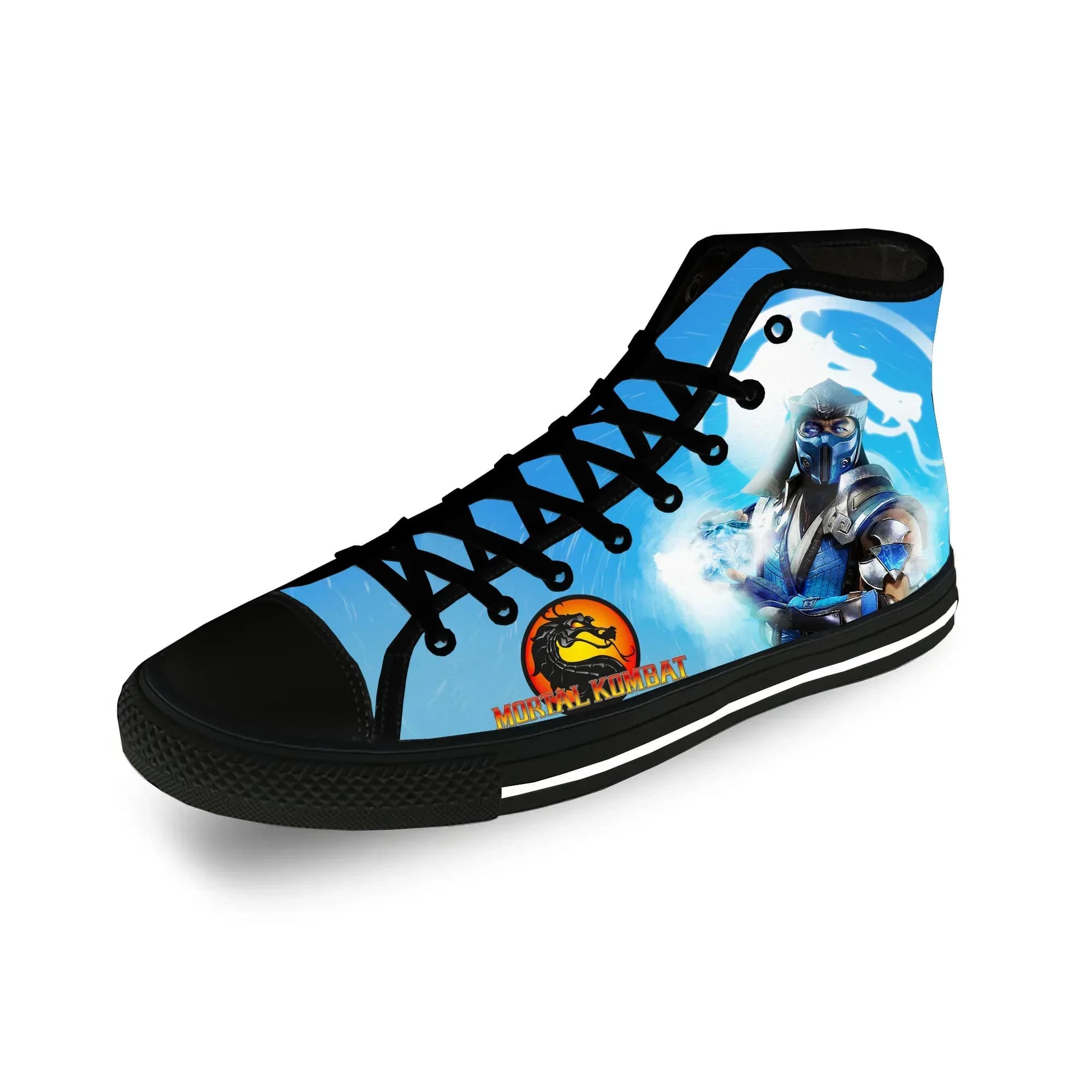 Mortal Kombat High Top Sneakers da uomo e da donna, scarpe casual con stampa 3D, scarpe da corsa in tela, scarpe leggere e traspiranti
