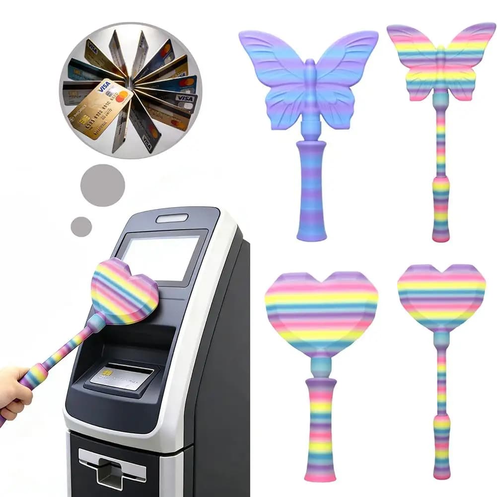 Porta Carte di Pagamento Touchscreen a Forma di Bacchetta Magica Stampato in 3D - Custodia NFC Contactless a Forma di Bacchetta Magica Starlight
