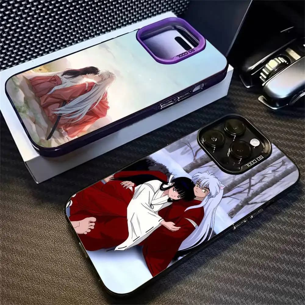 H-Half-Demon Love Phone Case For iPhone 17,16,15,14,11,12,13 Plus,Pro Max,XS,Colorful Silver