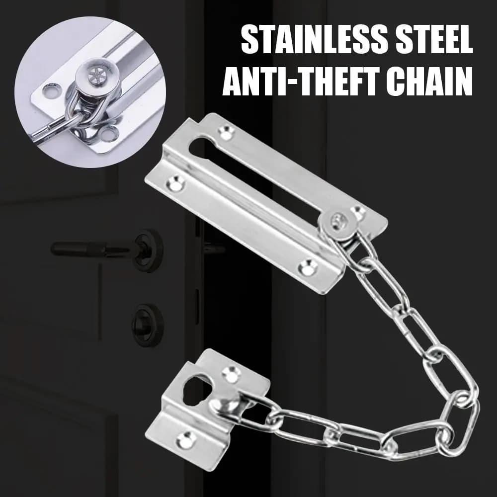 Serratura di sicurezza domestica lucchetto in acciaio inossidabile porta Hardware protezione chiavistello porta catena bulloni porta