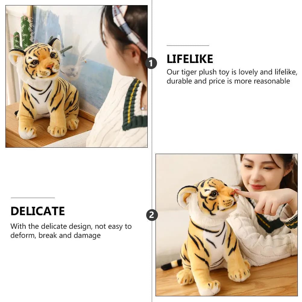 Giocattolo a forma di tigre per bambini, decorazione per la casa, animali di peluche per neonati