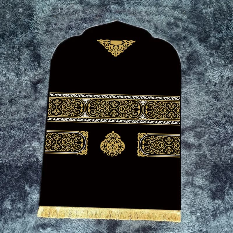 Tappetino da preghiera Islam tappetino in stile etnico musulmano nappe culto coperta porta pavimenti tappeti antiscivolo morbido tappeto da preghiera da viaggio regalo Ramadan