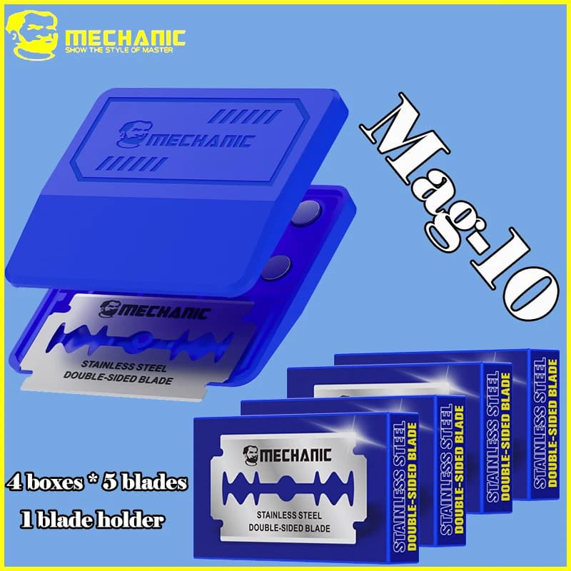 Supporto per lama magnetica MECCANICO Mag-10 con lame bifacciale in acciaio inossidabile per kit di strumenti per la rimozione dello schermo di riparazione del telefono