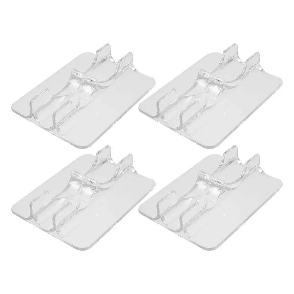 Espositore per Pattini in Linea da 4 Pezzi, Supporti Trasparenti Stabili e Leggeri per Esposizione al Dettaglio e Conservazione Pattini da Ghiaccio