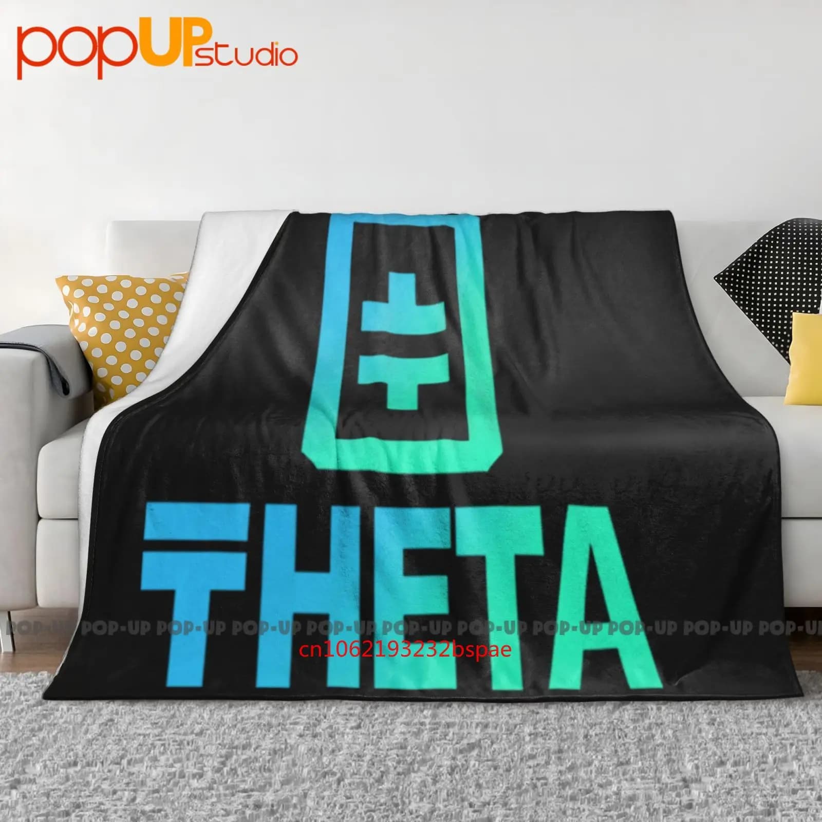 Theta Crypto Crypto Token Coin Coperta ultra morbida Trapunta Copridivano invernale Copriletto