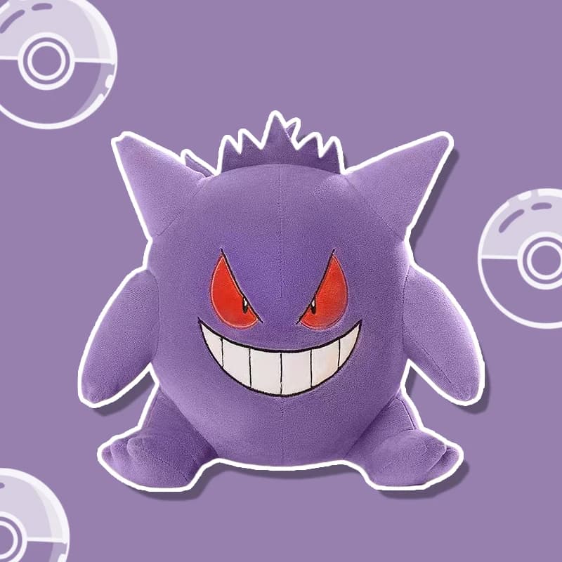 Pokemon Kawaii Gengar Stuffed Toys Cartoon&Cute Plush Dolls Throw Pillow Birthday Gift For Kids Friends Boys Home Decoration