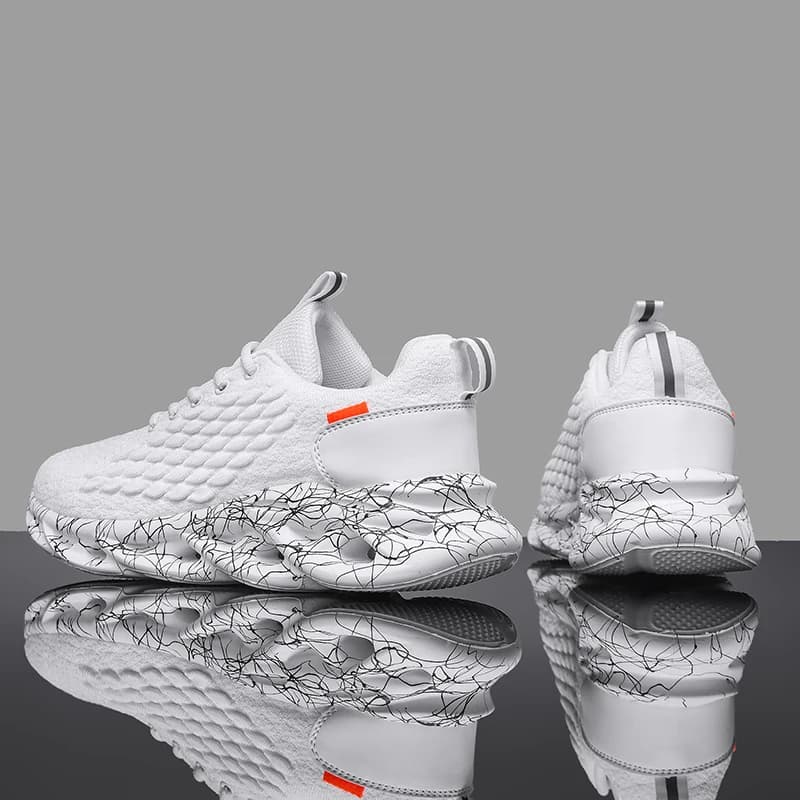 Scarpe da Corsa per Uomo, Sneakers Casual, Scarpe da Maratona con Stampa Graffiti, Suola Intrecciata, Traspiranti e Leggere, Comode Sneaker da Donna