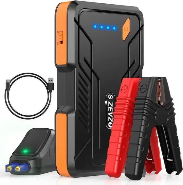 Avviatore di Emergenza Portatile 1000A di Picco per Auto (Fino a 7.0L Benzina/5.5L Diesel) 12V
