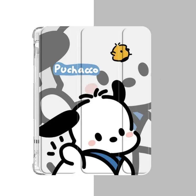 Custodia Tri-fold Kawaii Pochacco antiurto con slot per penna per Xiaomi Pad 5 6 Pro 11 pollici, Redmi Pad SE 11 pollici, Pro, MiPad Max 14 pollici
