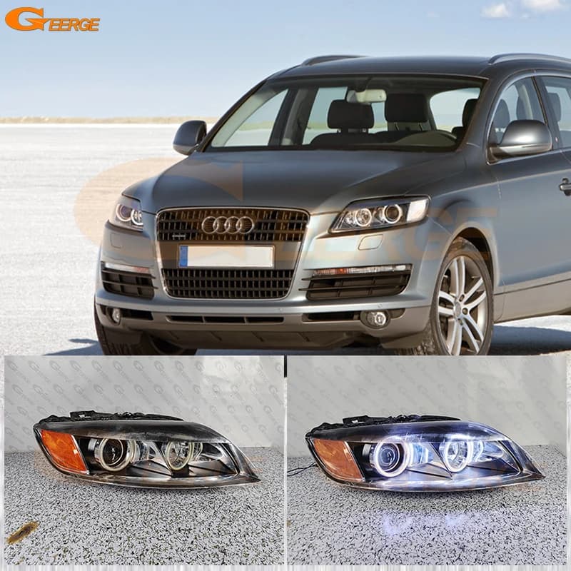 Per Audi Q7 4L Pre Facelift 2006 2007 2008 2009 Eccellente luce diurna Ultra luminosa COB Led Angel Eyes Kit Halo Anelli