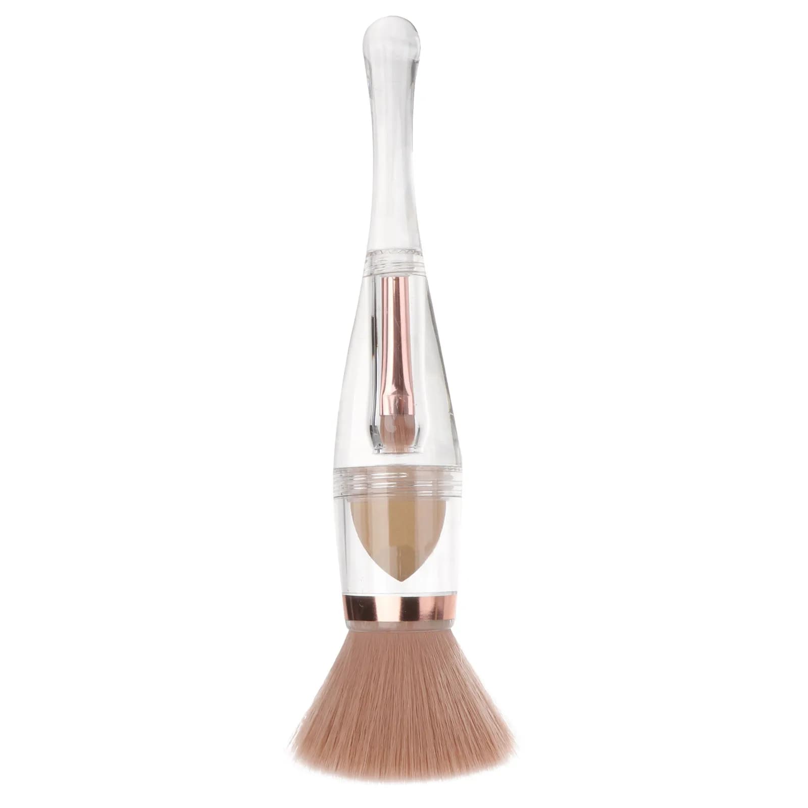 Set Professionale 3-in-1 di Pennelli da Trucco Multifunzione, Design Compatto e Portatile per Viso, Occhi, Labbra, Sfumatura e Contouring