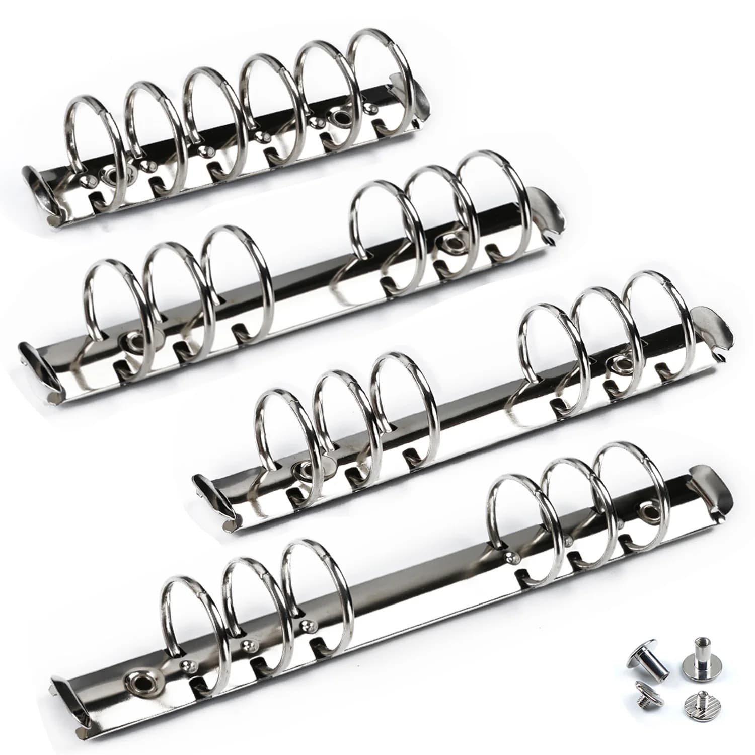 High-quality Metal Ring Binder Clips for Loose Leaf Notebook, Detachable A5 Personal A6 A7 Binder Rings for Planner Accessories