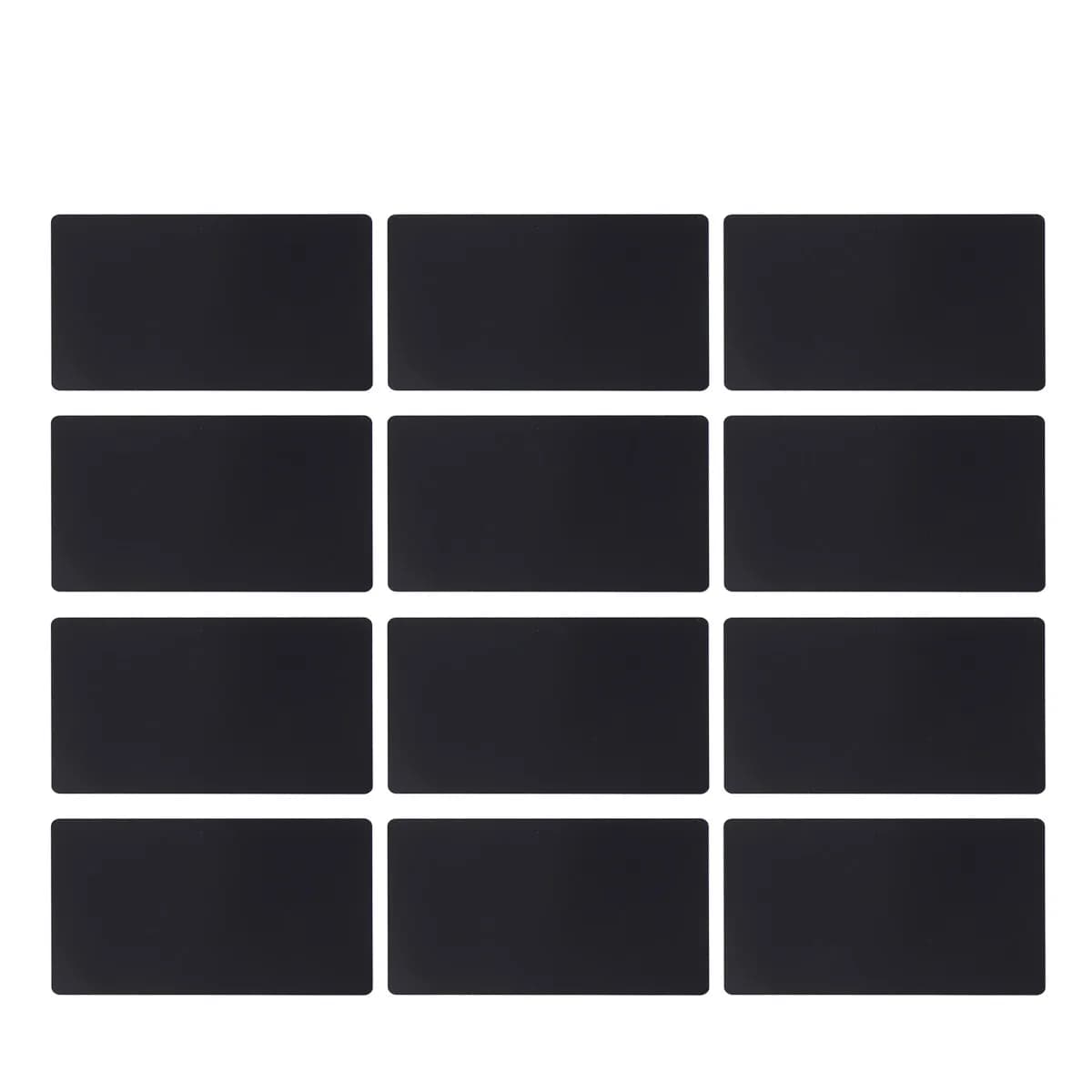 50Pcs Laser Engraving Blank Business Cards Premium Thin Anodized Aluminum DIY Name Card Rounded Corners Heat Press 170-180C