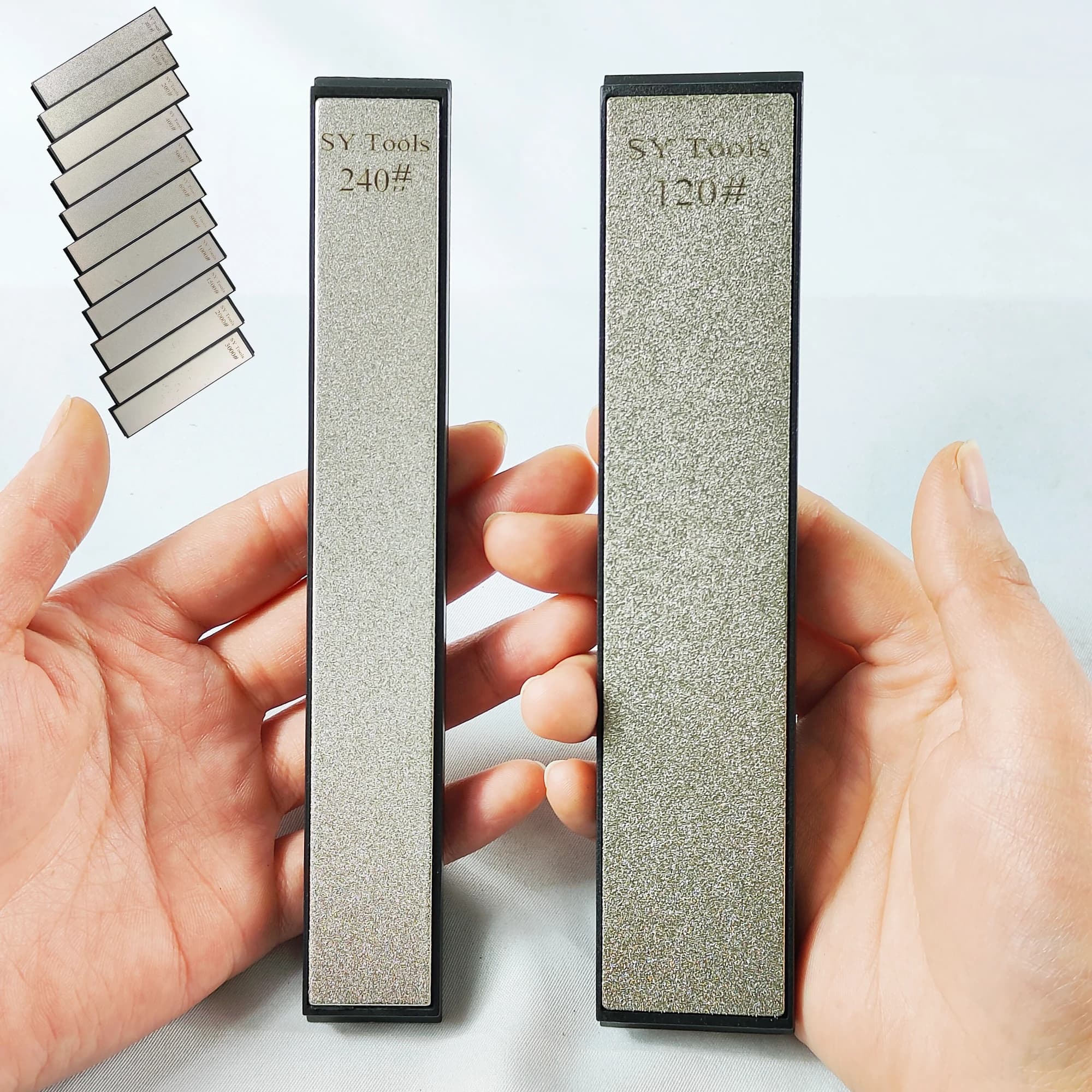 6" 80-3000 # Affilacoltelli professionale diamantato per sistema di pietra per affilare i coltelli Lama per affilare la cucina Strumento per macinare fine Pietra per affilare
