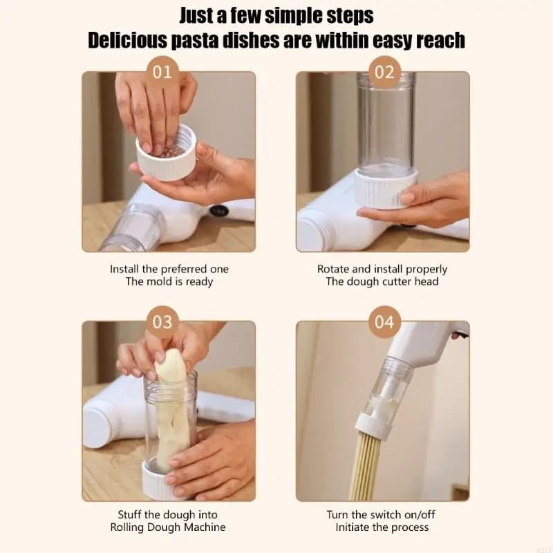Electric Handheld Noodles Press Machine With Noodles Molds Home Noodles Making Machine Portable Kitchen Pastas Maker