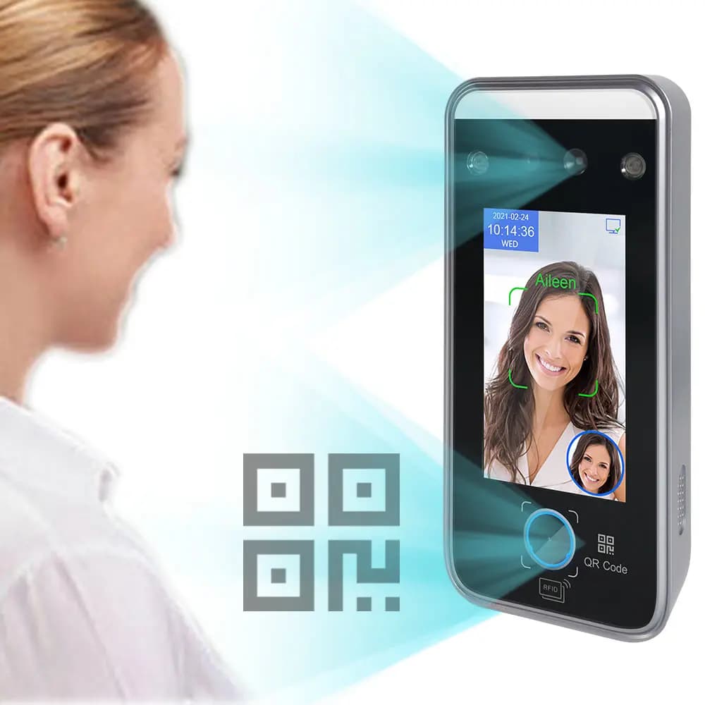 Biometric Access Control System Face Recognition Technology NFC RFID Card QR Code Reader Cloud Software Night Vision Reset