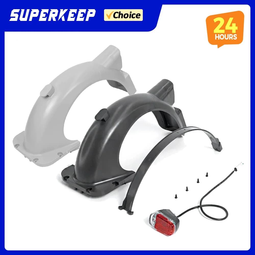 Parafango Posteriore per Monopattino Elettrico Segway Ninebot MAX G30 G30D, Protezione Antispruzzi, Luce Posteriore, Parafango Ruota, Parte di Ricambio per Kickscooter