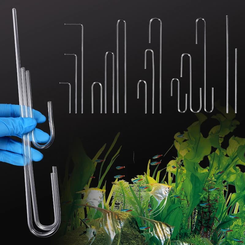 3PCS Aquarium Air Pipe Connector S-shaped U Shaped Fish Tank Oxygen Tube Co2 Diffuser Air Pump Accessories Acrylic Tube