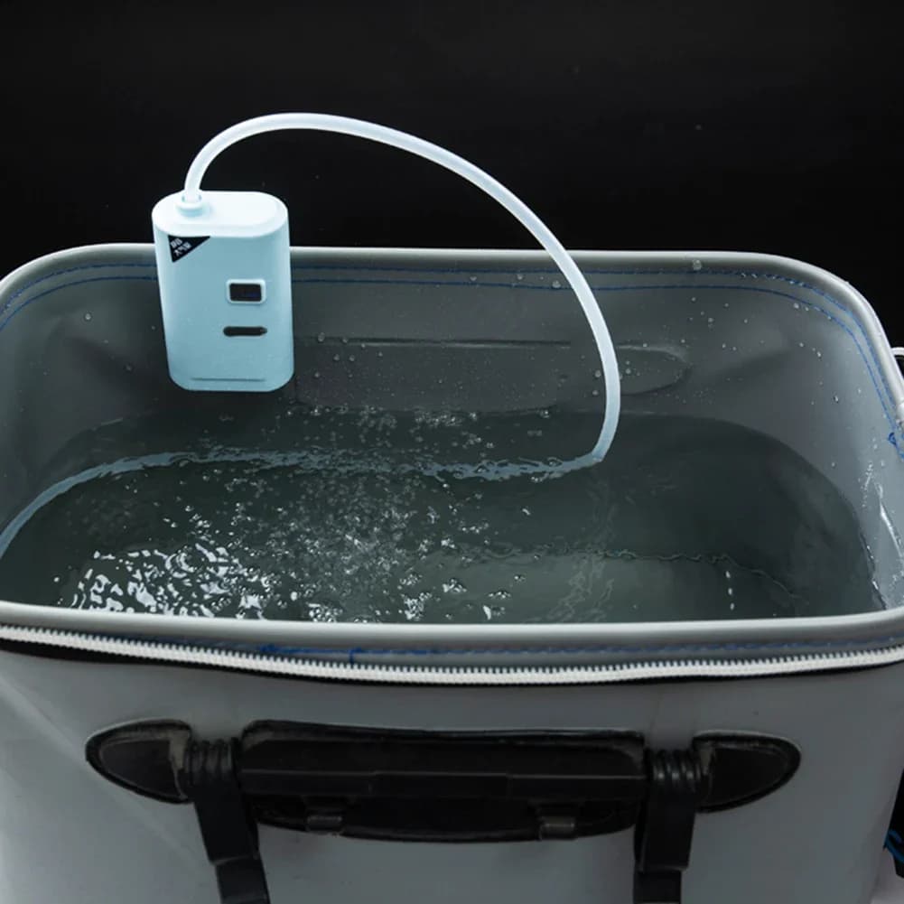 Pompa per acquario ossigenata USB ricaricabile Air Bubbler Aeratore Pompa per ossigeno/ariazione ultra silenziosa Strumento di pesca portatile
