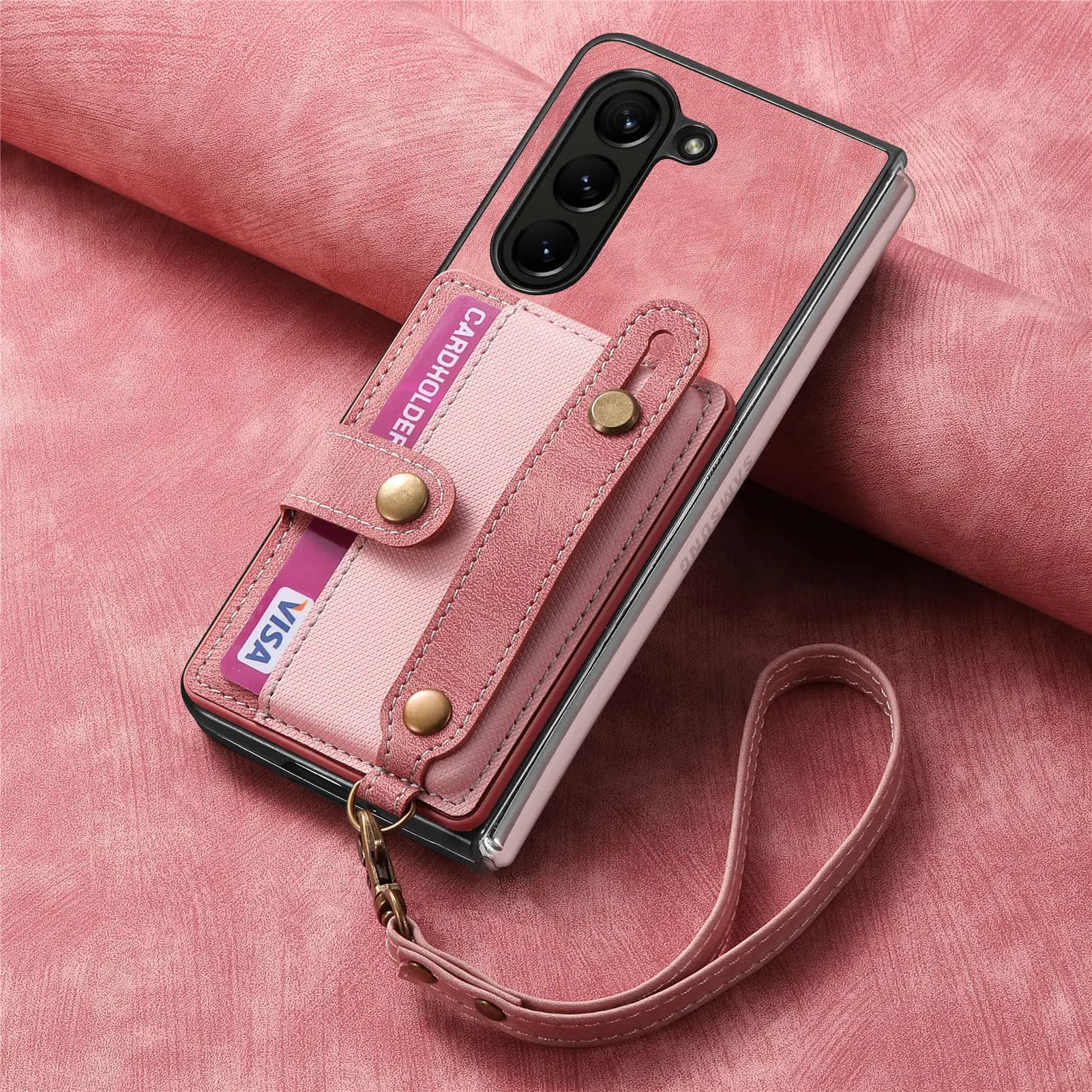 PU Leather Phone Case for Samsung Galaxy Z Fold 7 6 5 4 3 zfold7 zfold6 Card Protective Case XL003
