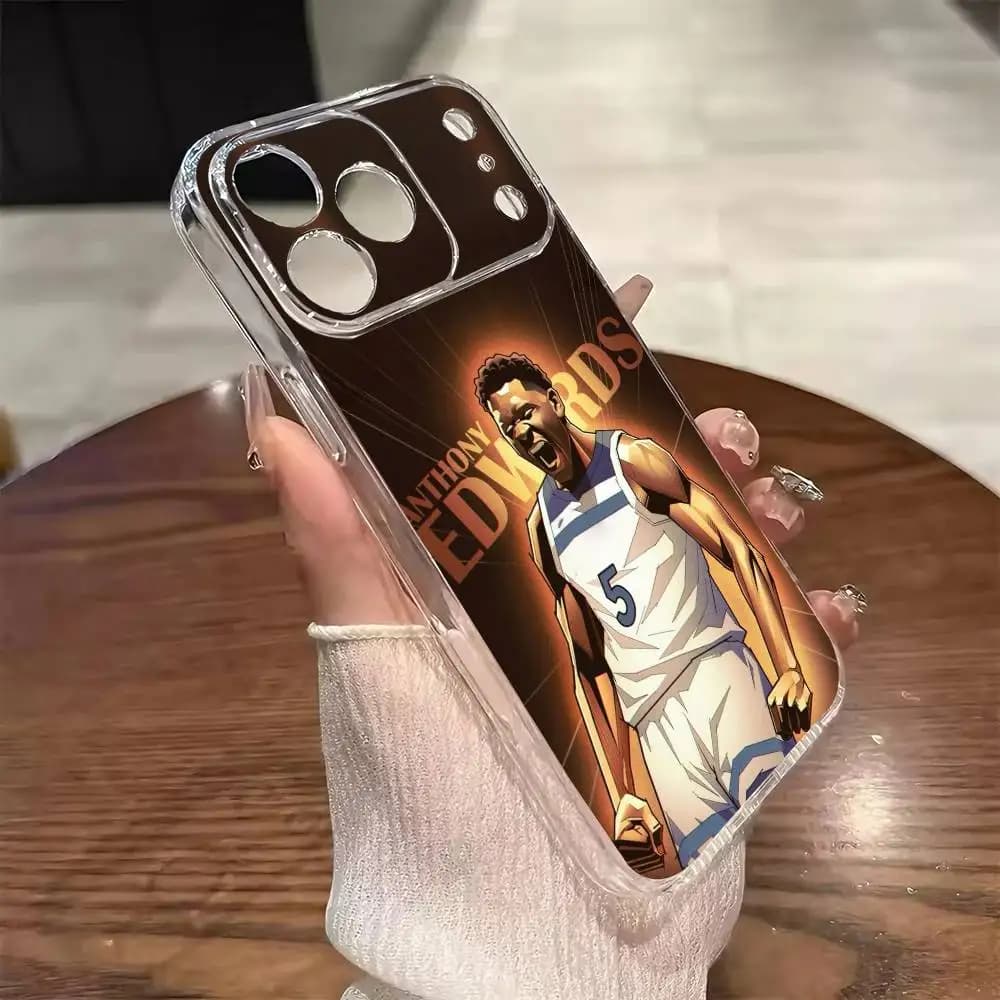 Anthony Edwards Anti-drop Anti-yellowing Transparent Printed IPhone Case For IPhone 17/16 ProMax Plus AIR