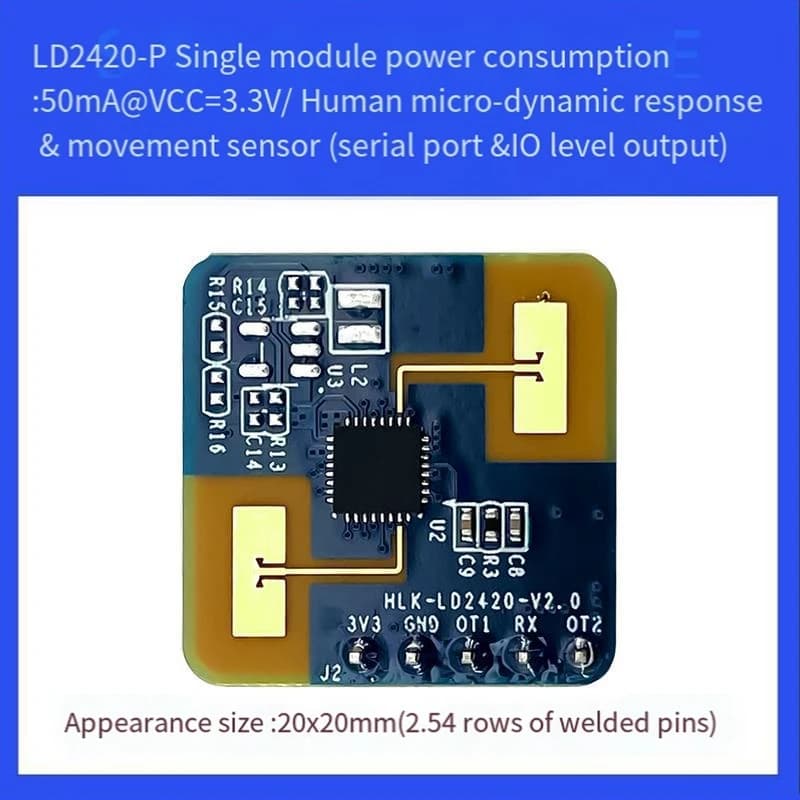 1 pz 24G Mmwave LD2420 presenza umana sensore Radar modulo di induzione sensore Radar presenza umana