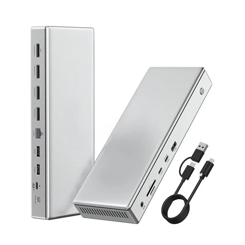 Docking station 15 in 1 DisplayLink4 Quad Display Convertitore per computer 4K a 120 Hz
