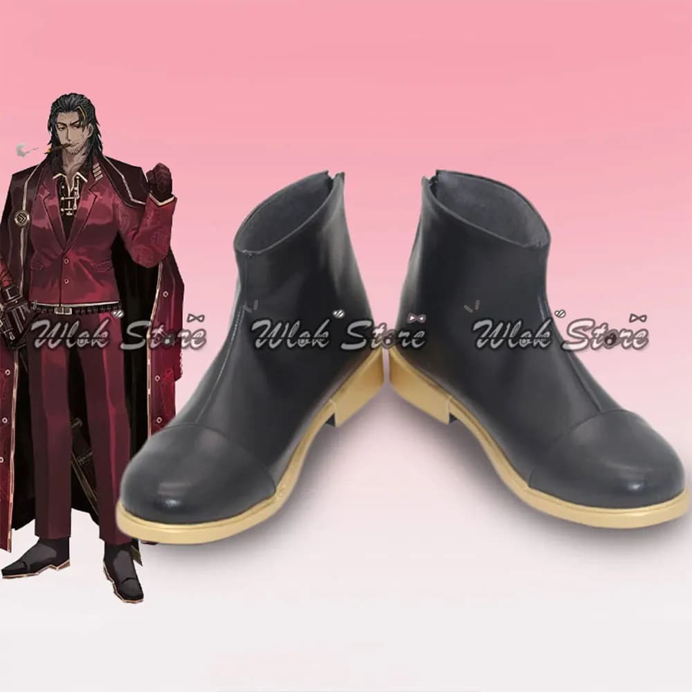 Gioco Anime Limbus Company Lei Heng Scarpe Cosplay Personalizzato Uomo Donna Stivaletti in pelle nera per Carnevale festa di Halloween