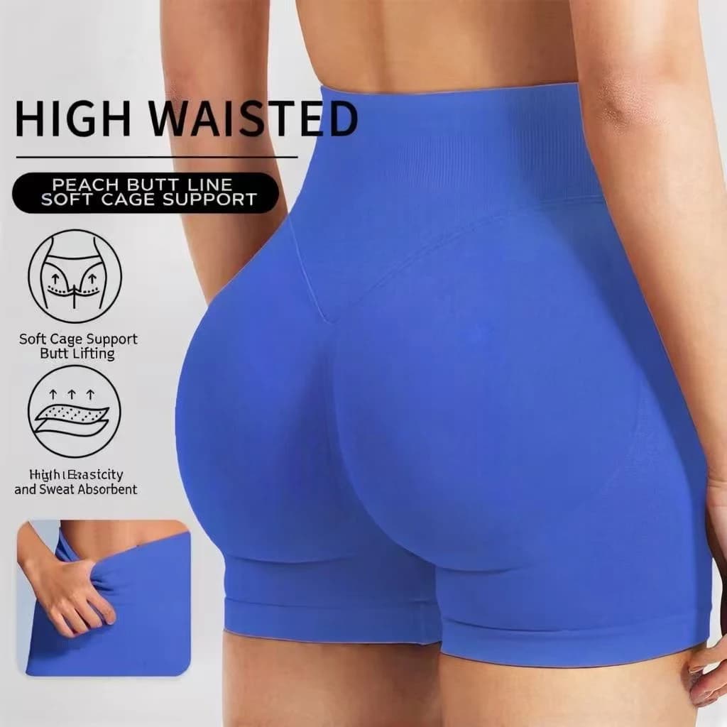 Pantaloncini da yoga per donna, pantaloncini da ciclismo fitness, leggings antiurto, pantaloni da yoga per i glutei, leggings senza cuciture