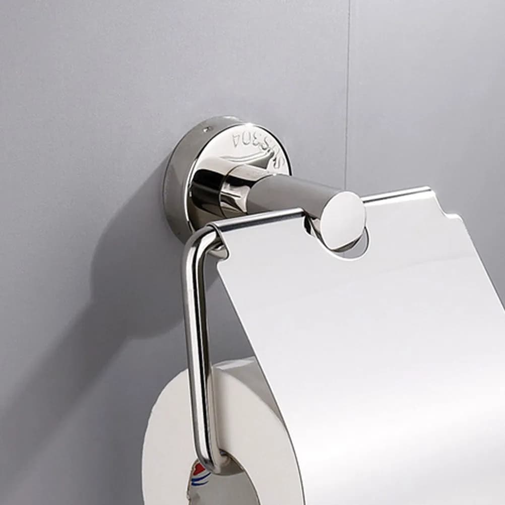Portarotolo da parete in acciaio inossidabile spazzolato, resistente alla ruggine, per bagno, cucina, hotel