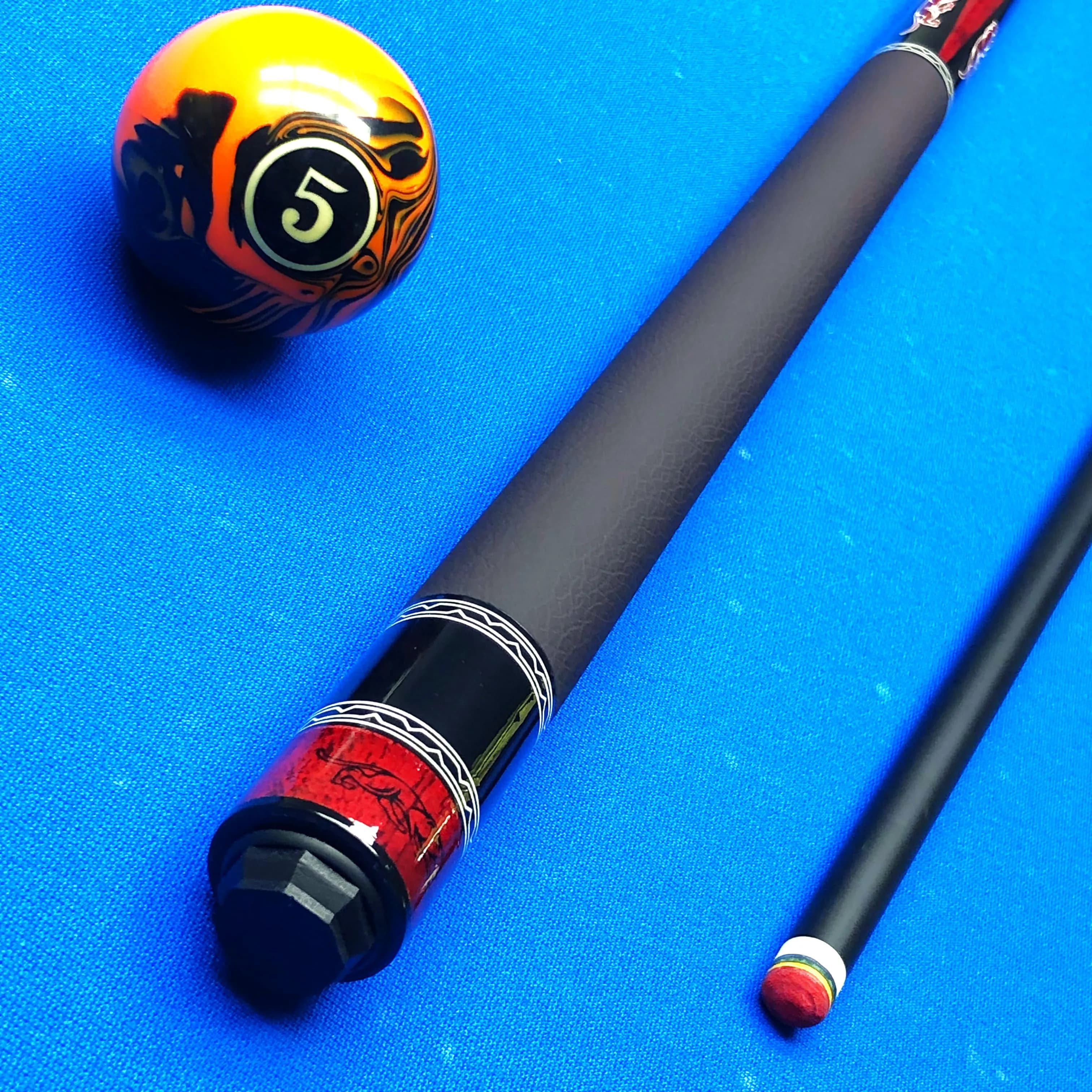 12.5mm Composite Tip Pool Cue Stick, Professional Performance 2-Piece Billiard Cue with Stainless Steel Joint, Glass Fiber Shaft