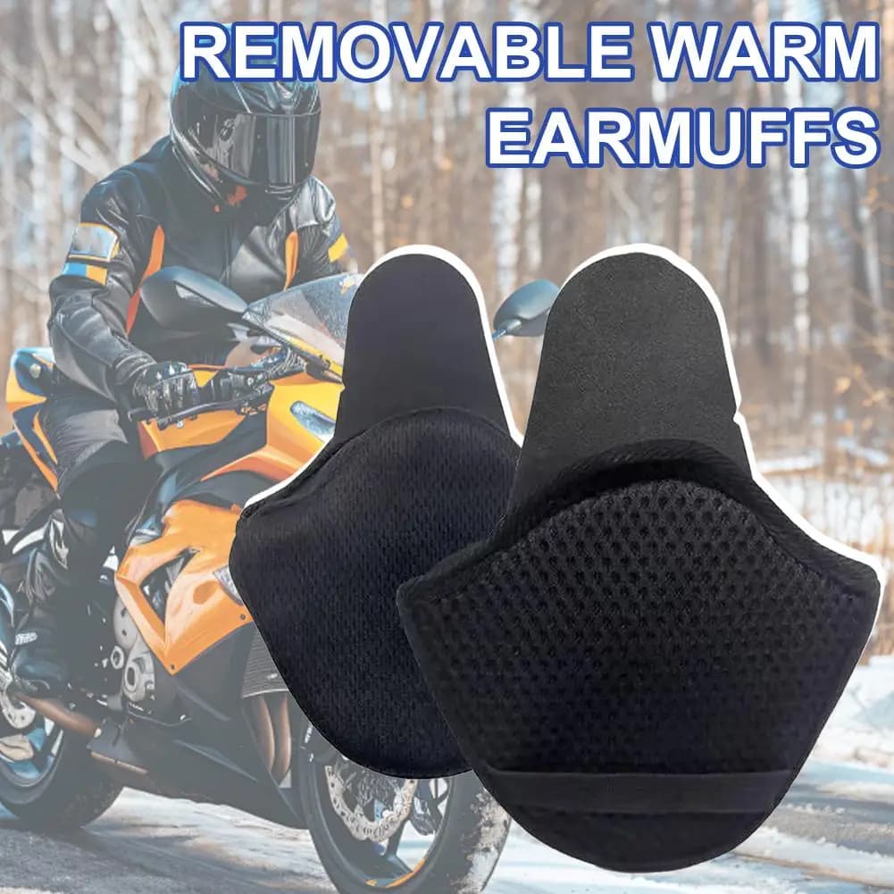 Biker Helmet Removable Ear Covers for hot ears for winter riding Anti-fredd Motorbike Cycling Universal helmet Access T1P5