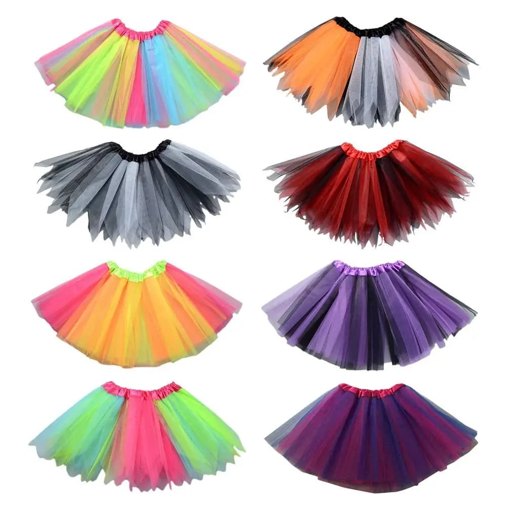 Mini Pettiskirt Dance Arcobaleno Tulle Gonna da principessa per bambini Gonna tutu per ragazze Gonne per neonate Abbigliamento estivo per bambini colorato