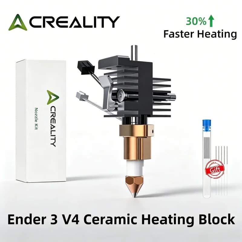 Creality Official Ender 3 V4 Ceramic Heating Block Kit 30% Faster Heating Anti-Clog Integrated Extruder Hotend 3D Printer Parts