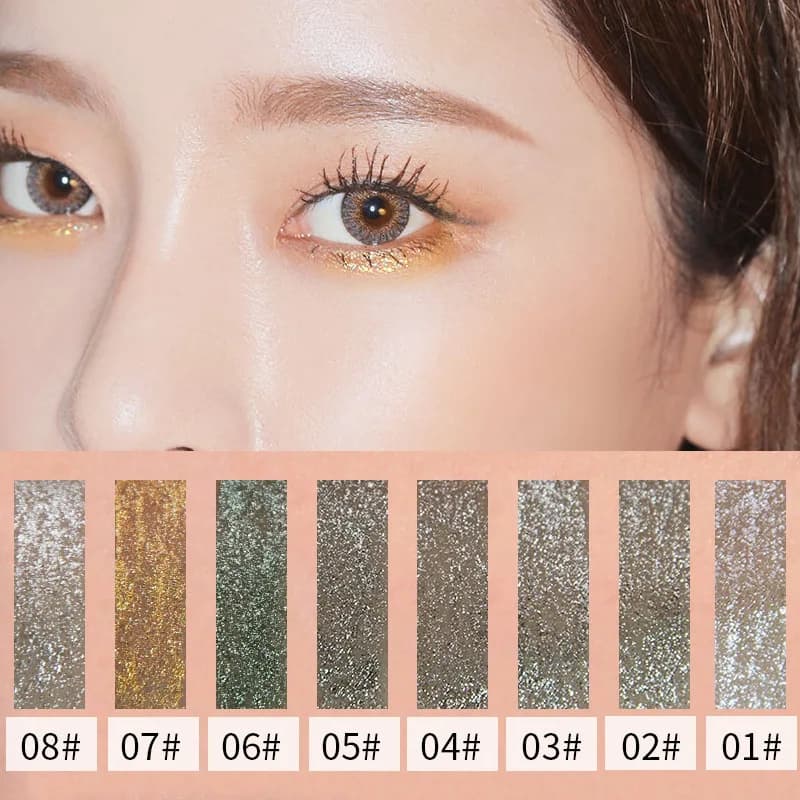 Sparkle Shimmer Colorful Eyeliner Liquid, High Color Rendering, Quick Dry Easy To Apply Smudge Proof Liquid Eyeshadow Eye Makeup