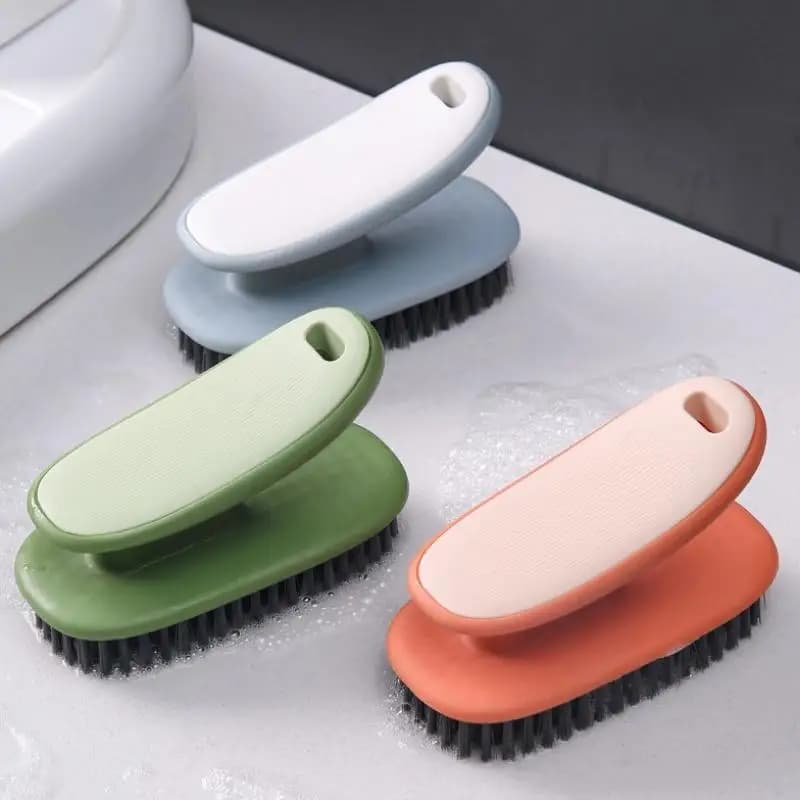 Spazzola per la pulizia della casa con manico lungo - Spazzola multiuso con setole morbide per scarpe e bucato, per casa, auto e uso quotidiano