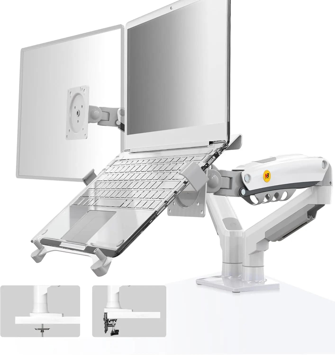 Adjustable support for Laptops and Monitors with Full Movement Arm, Terminal Installation or Passage for Notebooks from 10-17" and 17-30" Screens