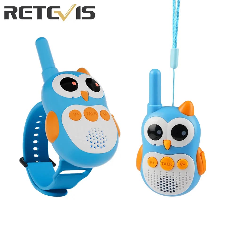 Retevis RT30W Set walkie-talkie per bambini Tipo-C Ricarica Radio portatile indossabile Giocattoli per ragazzi e ragazze Campeggio Ciclismo Esplorazione