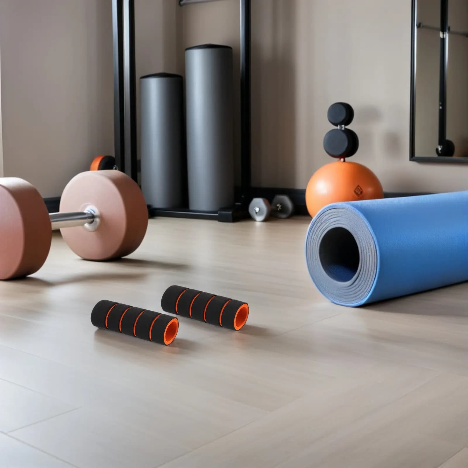 Kit 6 Pezzi Maniglie in Spugna Antiscivolo per Telaio Porta, Protezioni per Barra, Attrezzatura da Palestra, Cuscinetti per Allenamento