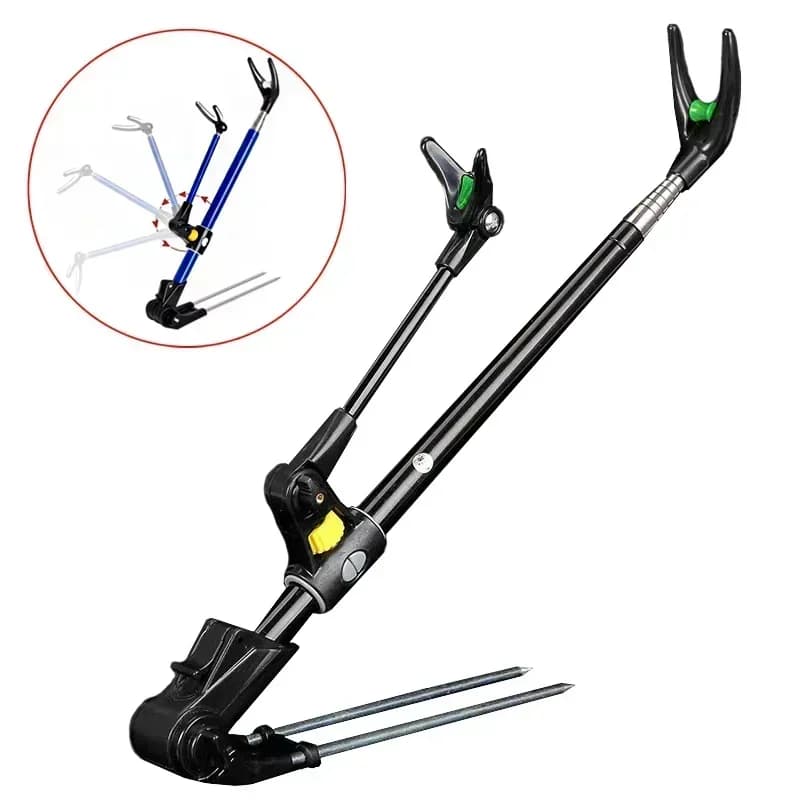 1.7M/2.1M/2.4M Staffa per canna da pesca telescopica ispessita in acciaio inossidabile Porta canna da pesca Porta attrezzi da pesca Staffa doppia