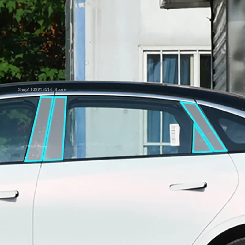 For GEELY GALAXY L6 2024 Auto Door Window Center BC Column Pillar Post Cover Protective Film Effect Mirror Trim Sticker
