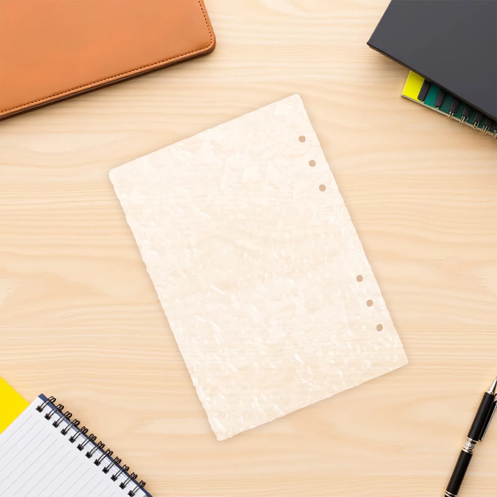 Copertina per Quaderno A5 in Acrilico Trasparente, Ricaricabile, con Fogli Staccabili, Copertina Rigida Trasparente per Agenda, Diario, Organizzatore del Budget